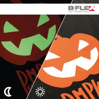 B-Flex Glow in the dark  heat transfer textiel lichtgevend in donker