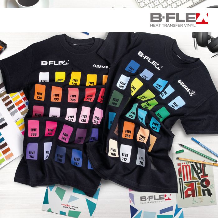 T-shirt Set bflex monsters kleurstalen showroom